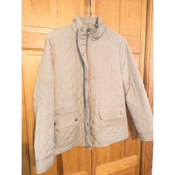 Telluride Snap Front Tan Diamond Quilted Jacket Women's Size Medium - Picture 8 of 14